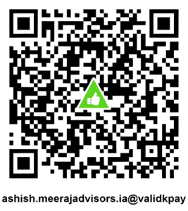SEBI validated UPI QR Code - ashish.meerajadvisors.ia@validkpay